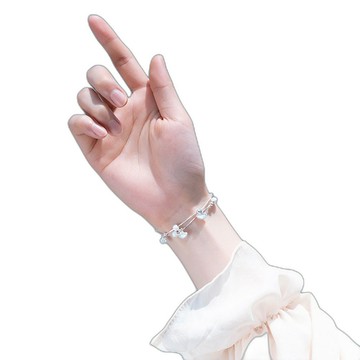LEEHER 純銀手環 手鍊 手鍊女 串珠手鍊 招財手鍊 銀杏手鍊 115