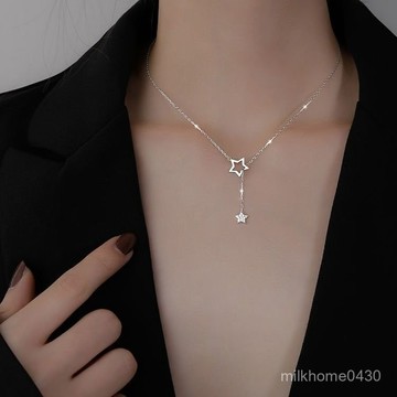 💛限時下殺💛流蘇五角星項鏈女ins風輕奢小衆氣質時尚百搭星星學生閨蜜鎖骨鏈
