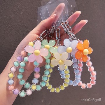可開發票🧾手機掛繩 鑰匙扣 ins 花朵 腕帶掛繩 手機殼吊飾 手機背帶 手工串珠 串珠手鏈 SXG3
