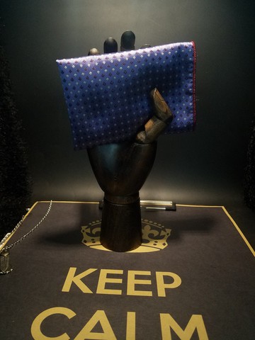 紫色小菱格口袋巾紳士西裝手帕絲巾