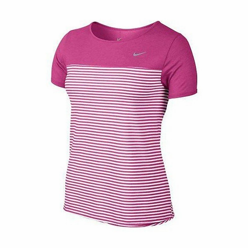 Nike ナイキ ランニング レディース半袖tシャツ トップス テイルウインド ストライプ 半袖 トップ 612 レディース ホットピンク ダークファイア 通販 Lineポイント最大0 5 Get Lineショッピング