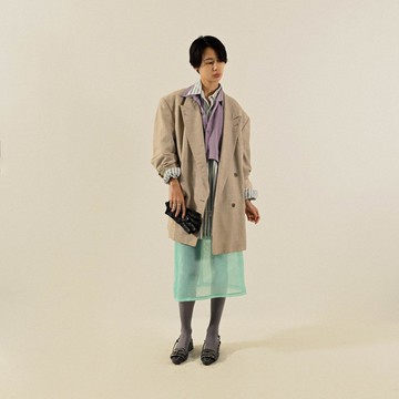 【NaSuBi Vintage】寬鬆輪廓日本製薄毛古著西裝外套