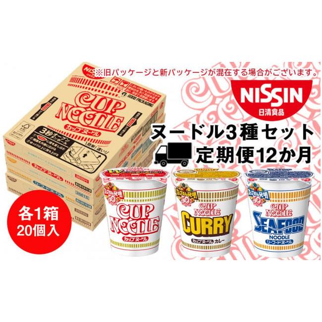 ふるさと納税 北海道 千歳市 日清ヌードル3種セット 各1箱（20食）合計3箱