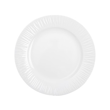 HOLA 和樂家居 克萊歐強化瓷平盤  20.2 x 20.2 x 2cm  枝線白  1個