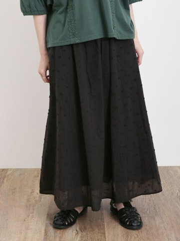 鬆緊腰設計抓褶長裙(FL46L0L0180) - Samansa Mos2