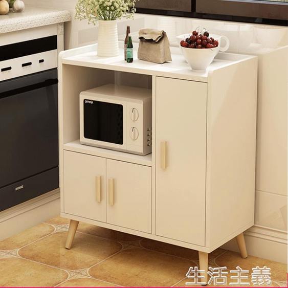 碗櫃 簡約現代餐邊櫃櫥房櫃子儲物櫃家用經濟型碗櫃北歐微波爐櫃茶水櫃
