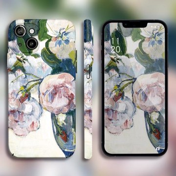 magsafe磁吸適用iphone16promax磨砂蘋果15pro夜光14手機殼新款13全包鏡頭16e薄12保護套11梵高粉紫花朵