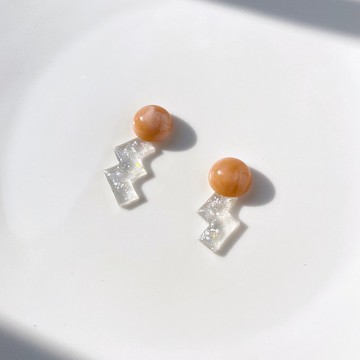 午後雷陣雨夾式/針式耳環