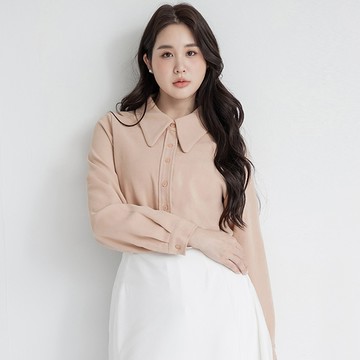 氣質排釦斜紋磨毛襯衫 MISS