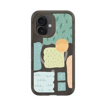 iPhone 16 AirX 本質黑 - 花花草草 / Flowers & Plants - 森林幾何