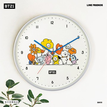 LINE FRIENDS 官方授權 l 花漾BT21掛鐘時鐘 (FLOWER系列)