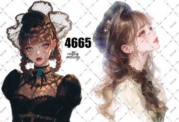 original sticker no.4665 人物貼紙 原創貼紙 原創人物貼紙 裝飾貼紙 cotton melody