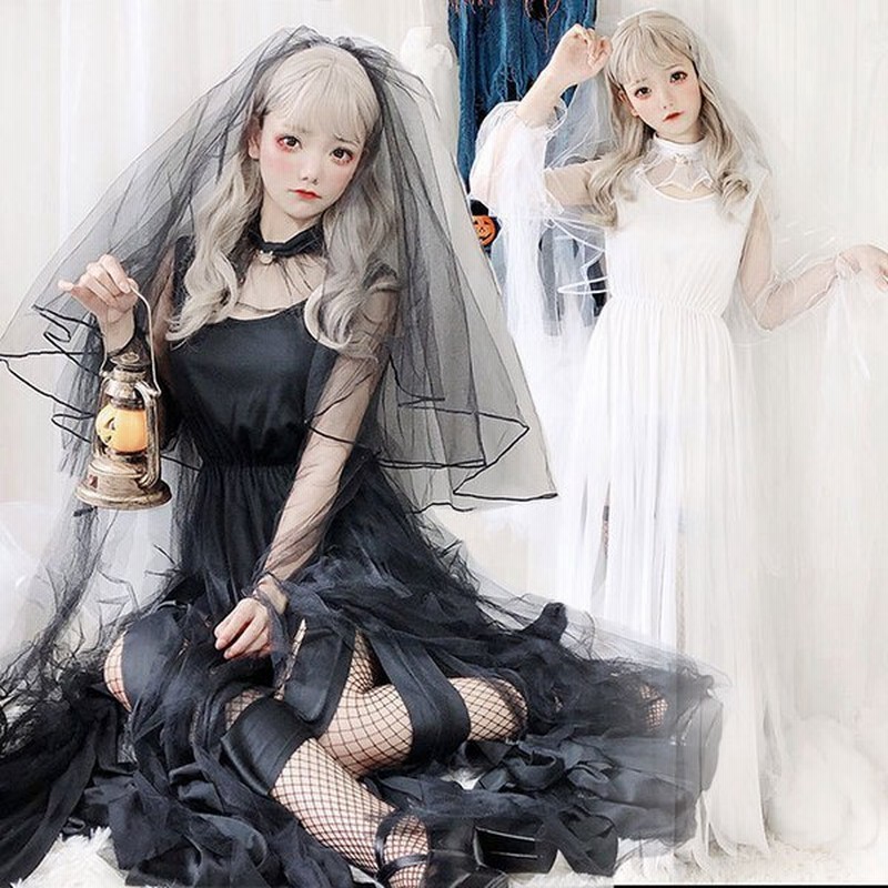 ハロウィン花嫁コスプレ衣装レディース大人花嫁ゾンビ悪魔デビルワンピースロング丈マキシ丈花嫁仮装衣装ホラー 通販 Lineポイント最大0 5 Get Lineショッピング