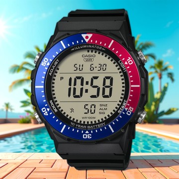 CASIO 卡西歐 可樂圈 10年電力大螢幕運動電子錶 手錶 AE-1700H-1A2V