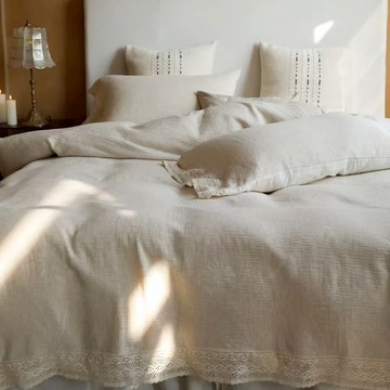 淺敘・色織棉麻皺紗四件套系列 - 標準雙人