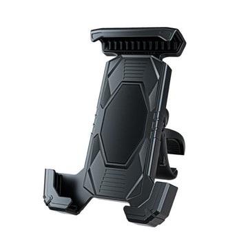 新款一鍵鎖自行車手機支架電動車摩托車自動鎖支架手機架騎行配件