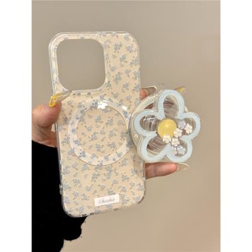 滿屏藍色碎花搖搖樂適用iphone16promax蘋果15pro手機殼14磁吸13 · 蘋果14 單殼
