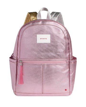 State Unisex Kane Kids Double Pocket Metallic Backpack