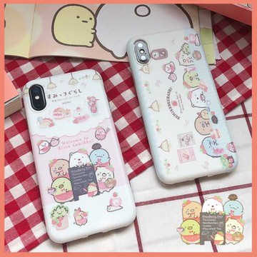 貓白熊咖啡館適用于iphone12/11pro蘋果XR/8p手機殼草莓甜點11軟