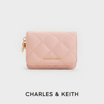 【CHARLES & KEITH】台灣限定! Arrietty 菱格短夾 LINE禮物獨家禮盒 附提袋｜粉嫩開運色｜情人節快樂｜生日禮物｜快速出貨｜小CK