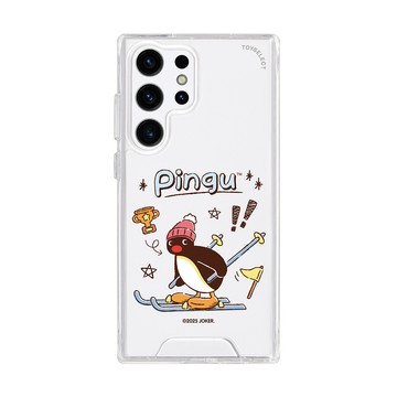 【正版授權】PINGU滑雪防摔透明SAMSUNG手機殼