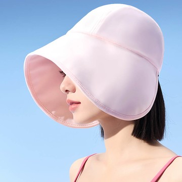 CACUSS - UPF50+涼感全臉防曬遮陽帽-粉色 (56-58cm)