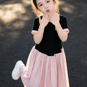 Mini baby🌷女童連衣裙夏裝貓咪中大童多巴胺薄款時尚兒童裙子