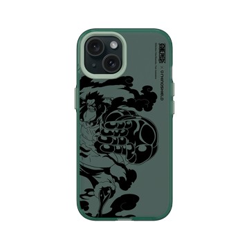 iPhone 15 Clear 憂墨綠 - 航海王 One Piece - 復刻系列-魯夫 四檔猿王統