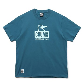 【CHUMS】Booby Face T-Shirt 短袖上衣 男 藍綠色-CH012278T001