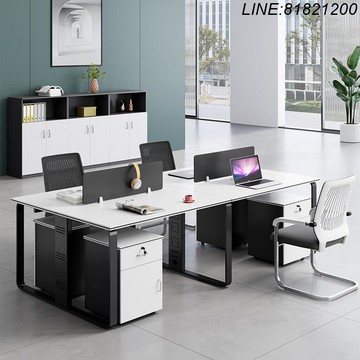 辦公桌椅 辦公桌 職員桌 主管桌 免運 開立發票 辦公家具屏風隔斷職員桌組合現代簡約員工位246卡座辦公桌椅組合