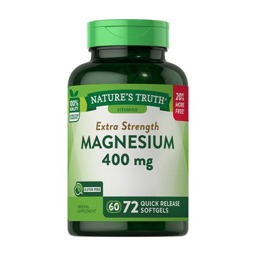 [短效期] [Nature's Truth綠萃淨] 舒活優化鎂400mg軟膠囊(72粒/瓶)-1入組