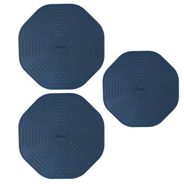 incoc 電磁爐保護墊 大型2入+小型1入 矽膠材質  海軍藍色  1個