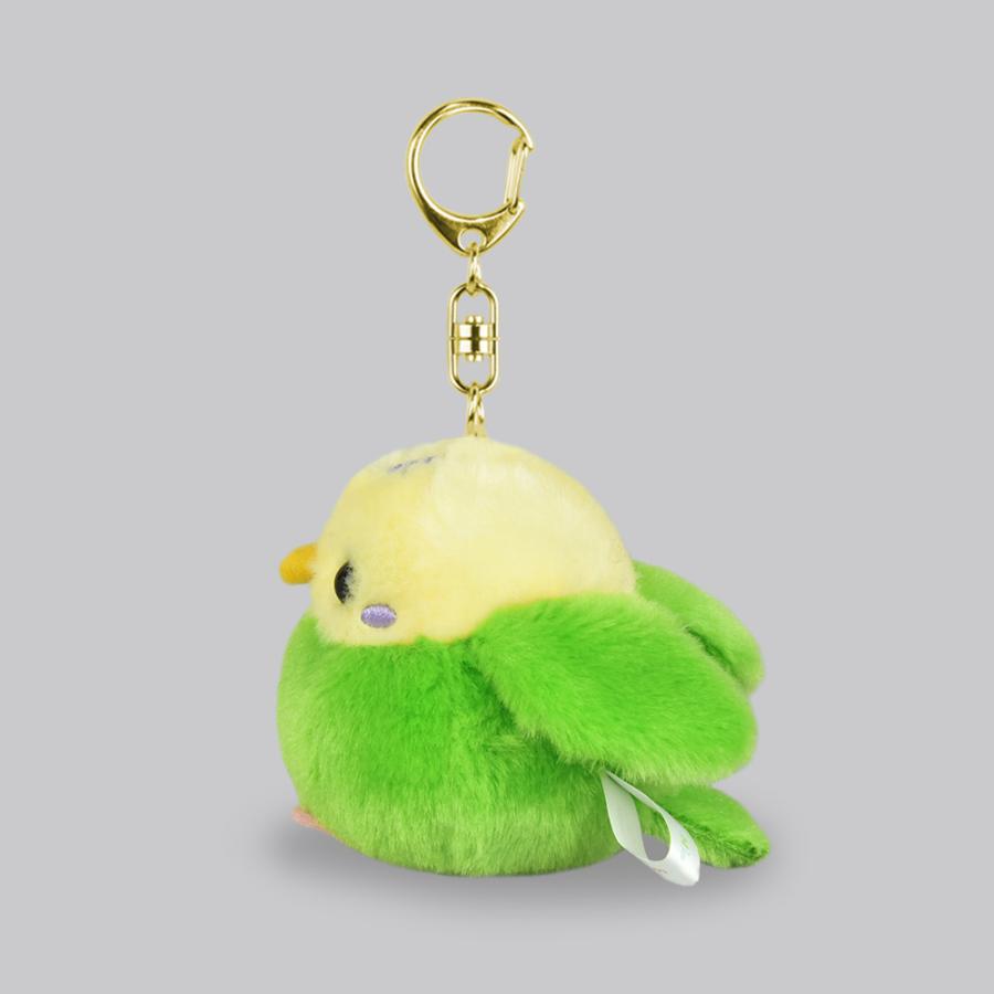 ふくふくことりマスコットキーホルダーセッキー（セキセイグリーン） Fuku-Fuku Kotori mascot keyholder Sekky (Green budgerigar):703412