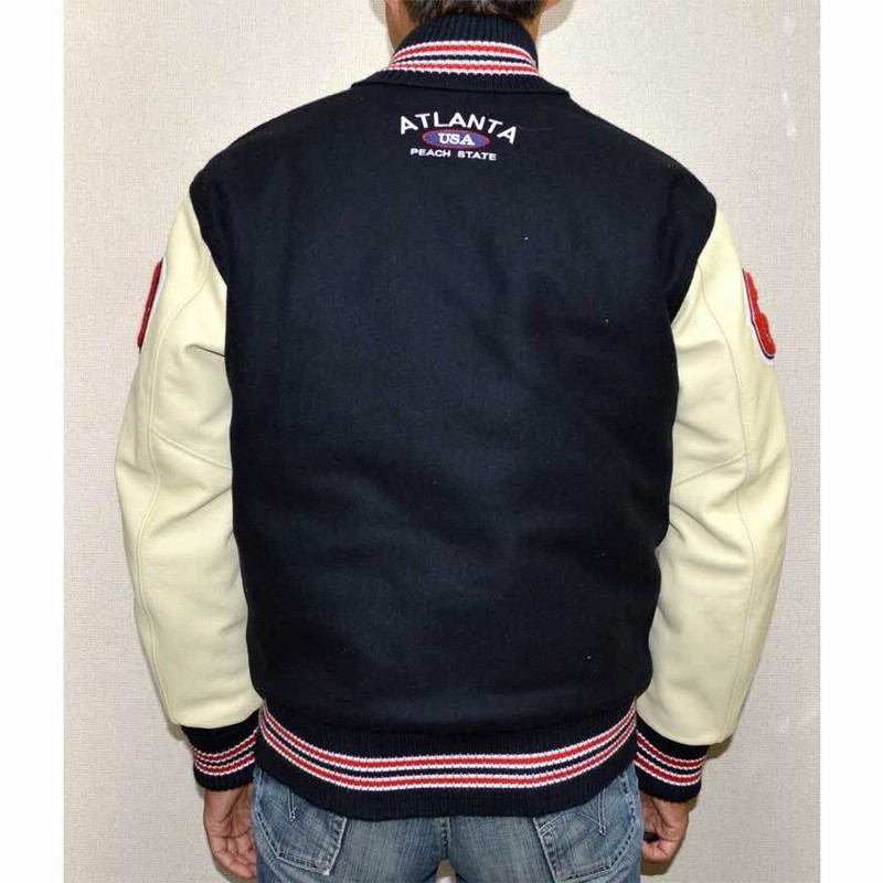 本革】DeLONG AWARD JACKET 22 ATLANTA スタジャン