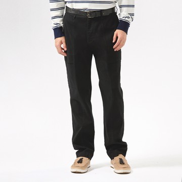 Hang Ten- 斜紋磨毛口袋錐形長褲-男(黑色)