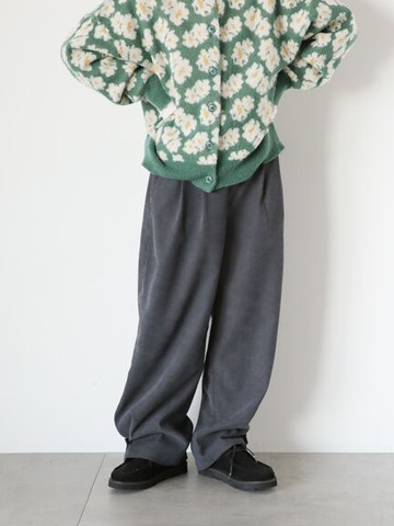 後鬆緊褲管調整設計直筒寬褲(FF37L0F0980) - ehka sopo