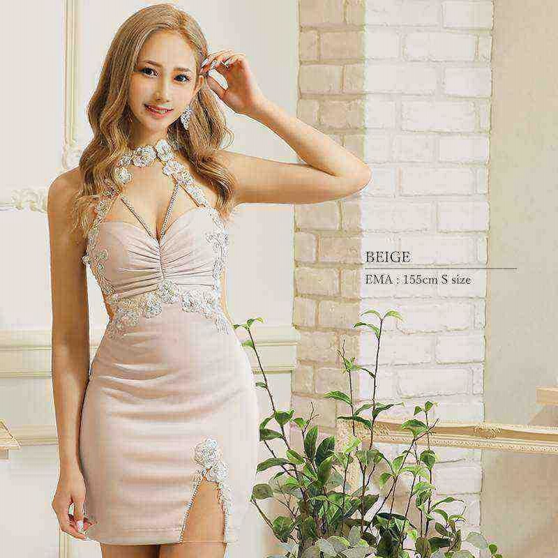 フラワーレースバストギャザータイトミニドレス AngelR エンジェルアール