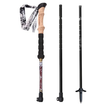 Pioneer 開拓者 新大陸2系三節速鎖登山杖  黑金紅  1支  62-135cm