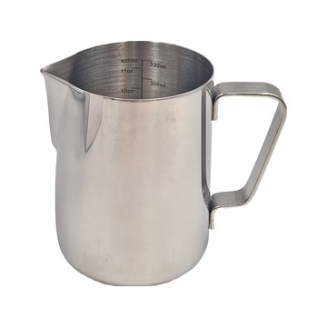 304不鏽鋼拉花杯經典款  350ml  尖嘴拉花杯  食品級304不鏽鋼材質  原色  1個