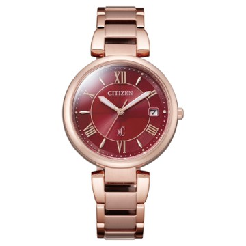 CITIZEN星辰 XC 情人紅寶石日期顯示藍寶石33mm(EO1194-53W)