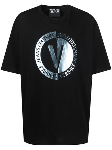Versace Jeans Couture - logo-print cotton T-shirt - men - Cotton - 2XL - Black