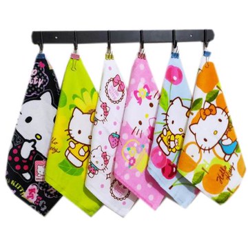 hello kitty純棉方巾嬰兒小毛巾KT可愛卡通吸水柔軟寶寶迷你舒適