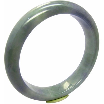 【小樂珠寶】翡翠手鐲紫霞仙女清爽綠天然A貨玉鐲(手圍17.9號 內徑56.3mm V755)