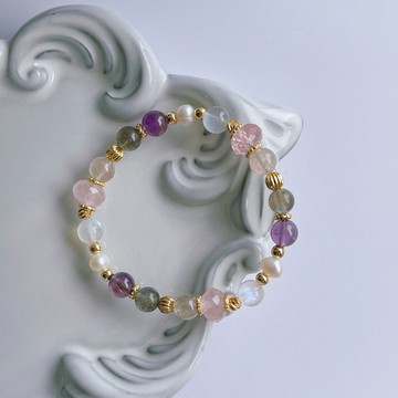 薇諾娜拉的夜光禱歌丨紫水晶+拉長石丨安撫焦慮 提升直覺丨客製化