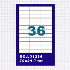 (5包)OGI A4標籤貼紙3欄12列/50張入 四邊直角 雷射.噴墨.點距陣各式列表機專用 標籤貼紙No.L31236