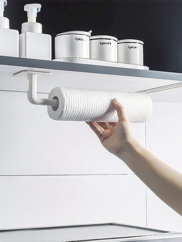懶人抹布掛架廚房紙巾家用卷紙架免打孔壁掛冰箱保鮮膜收納置物架