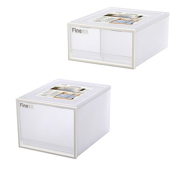 KEYWAY 《真心良品》面寬40cm單抽(深型)+雙抽整理箱-3入組
