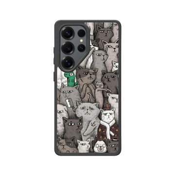 Galaxy S25 Ultra SolidSuit 黑 - 怪奇事物所 Incrediville - 貓是正義密集恐懼症