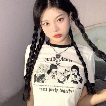 女裝短裝上衣 T恤  超級顯瘦上衣 衣服 甜辣妹風短袖T恤 夏季女裝 身露臍短款上衣 日韓爆款 辣妹風 台灣出貨+發票