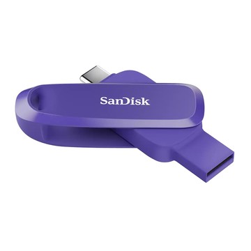 【SanDisk】Phone Drive DDC6 紫色 128G TYPE-C USB 3.2 雙用 OTG 旋轉隨身碟 讀取速度 100MB/s